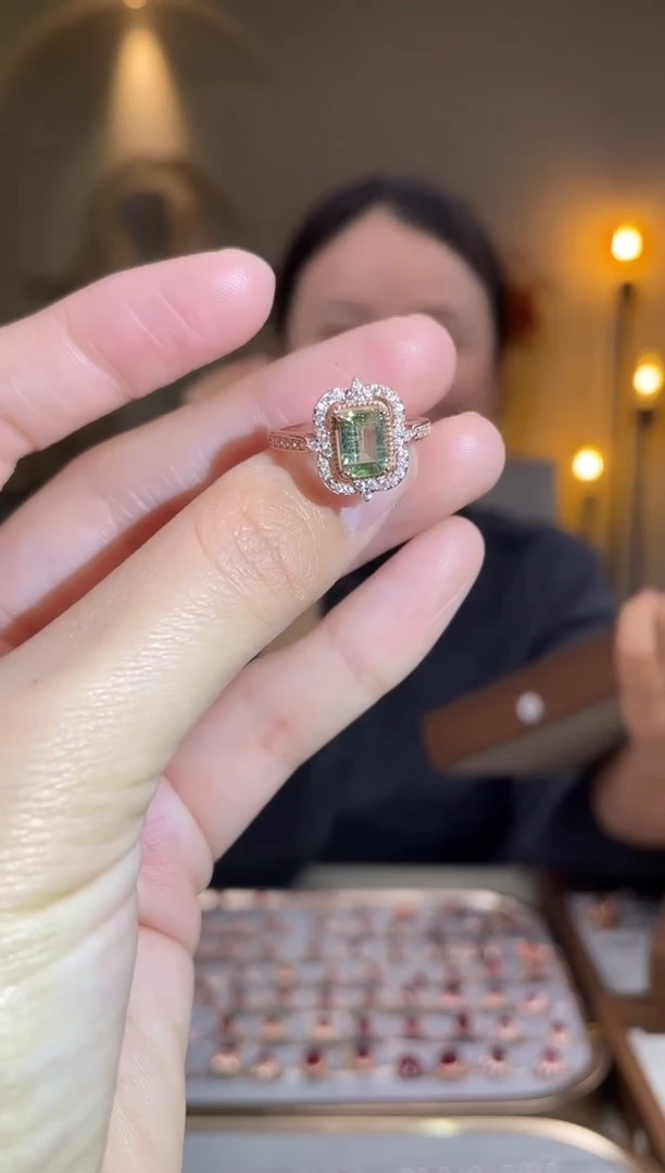 银S925镶嵌手饰碧玺手饰