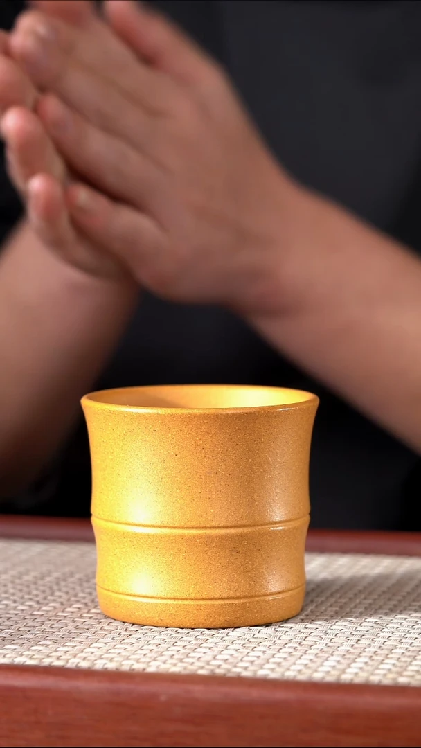 茶杯紫砂黄金段主人杯