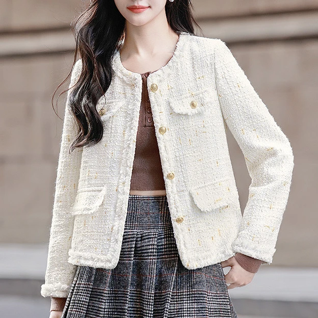 短外套香风外套小香风春秋气质小个子短款时尚秋季香风外套#0Ft