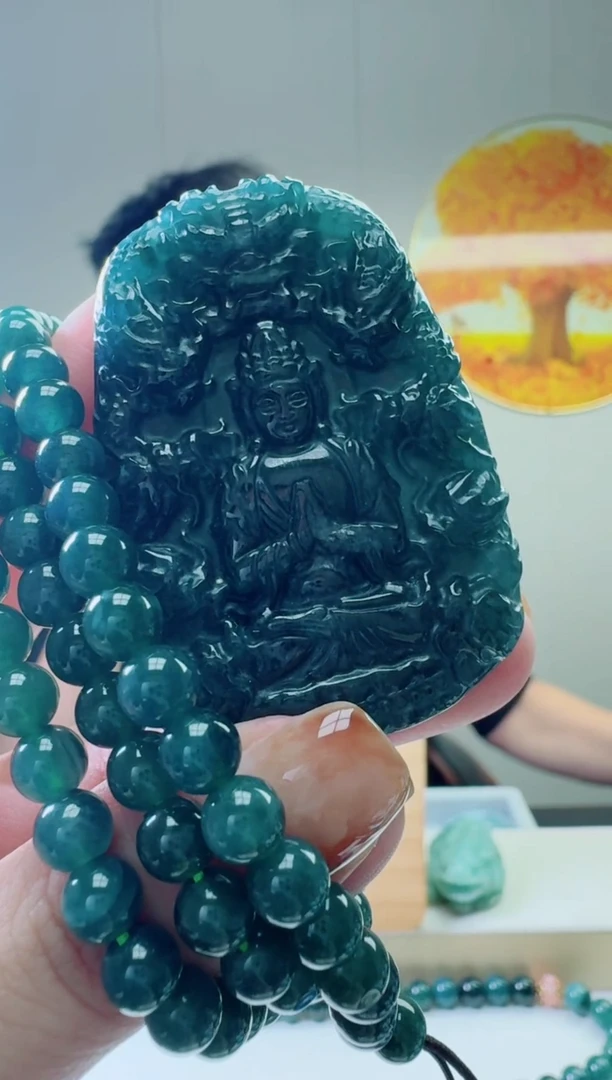 颈饰未镶嵌翡翠天然A货翡翠 多样性发其一