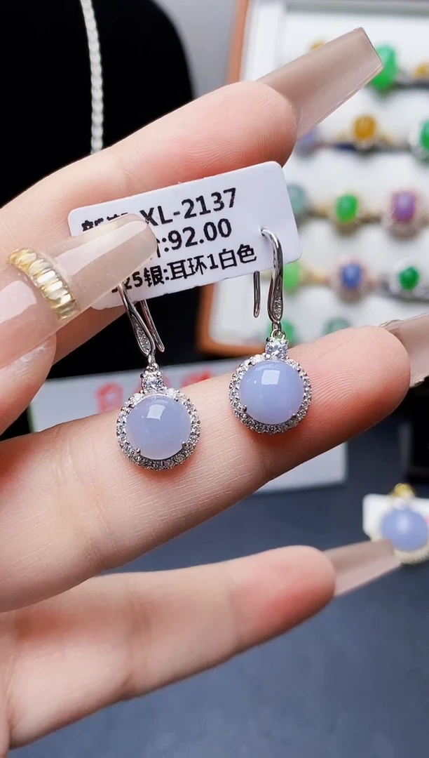 银S925镶嵌戒指翡翠0073