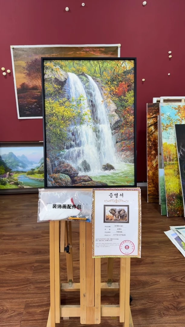 油画【原创·保真·带证书】朝鲜画家纯手绘油画--顺丰包邮--