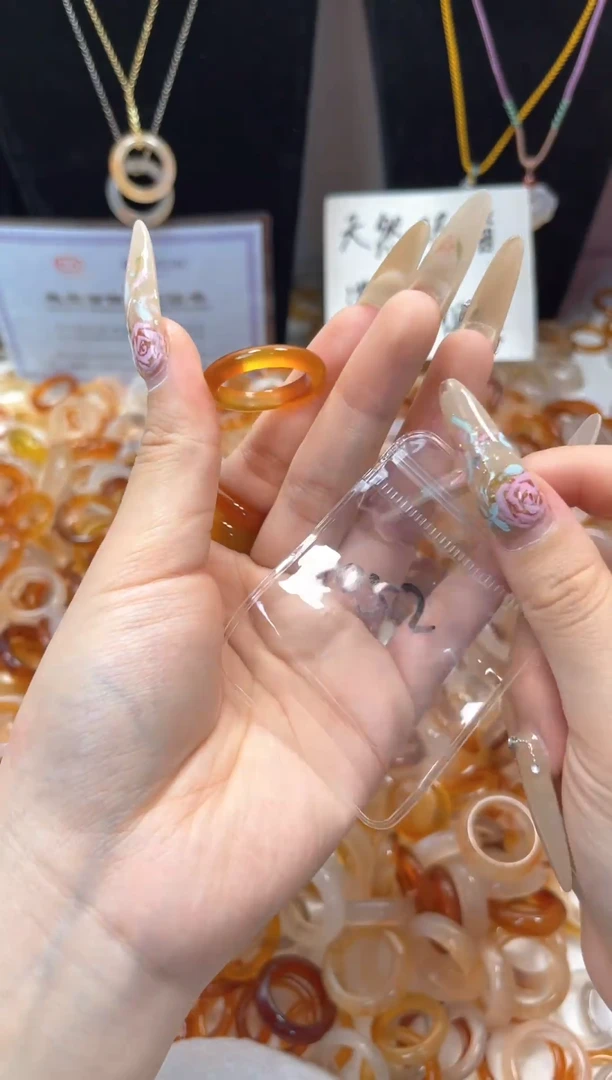 玛瑙/玉髓戒指未镶嵌052