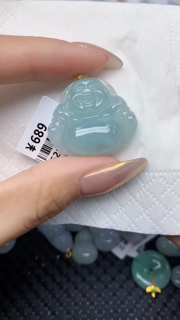 【闪购商品】翡翠颈饰18K金镶嵌天然翡翠A货