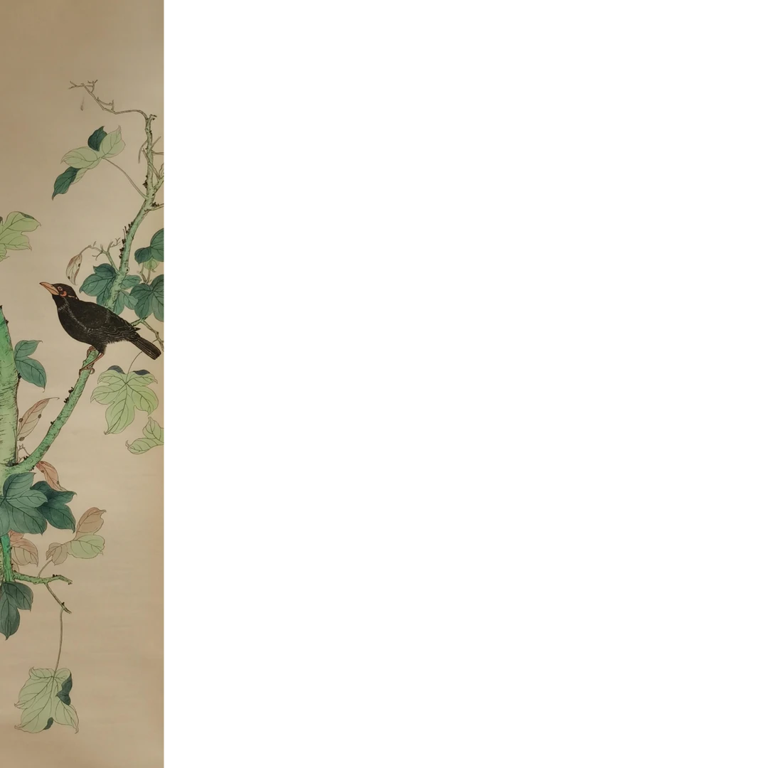 【辽拍】V250709-2-416《花鸟》（4平尺) 纸本镜片  ws05