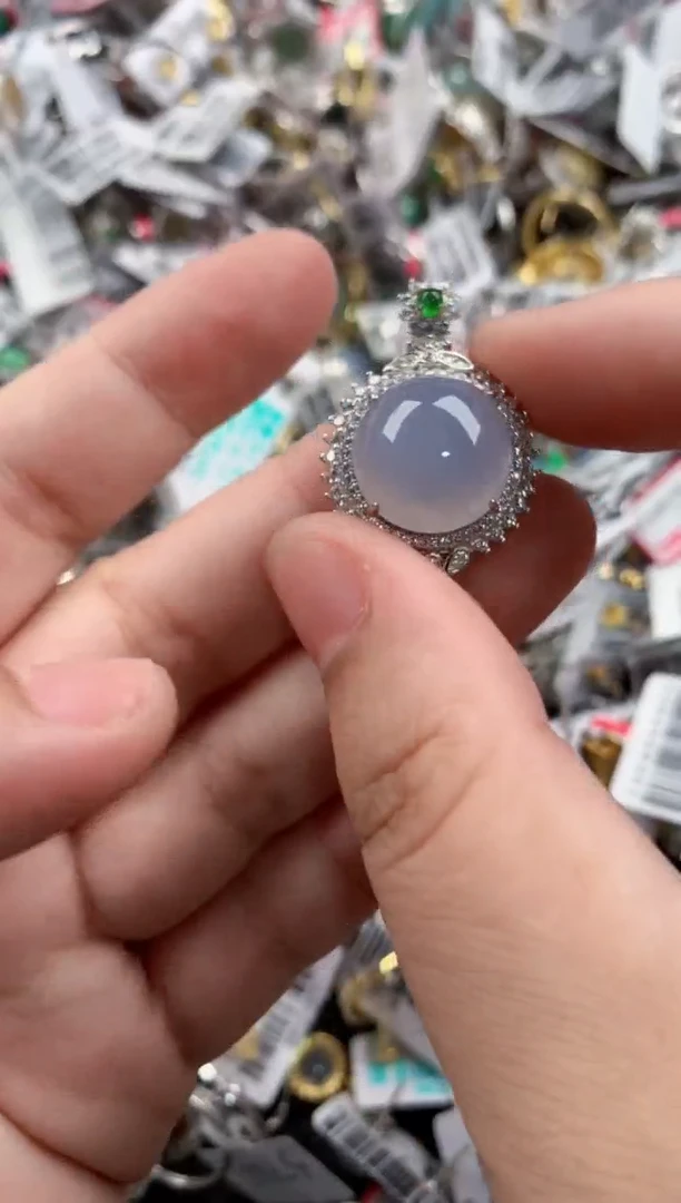 银S925镶嵌戒指翡翠333-----2