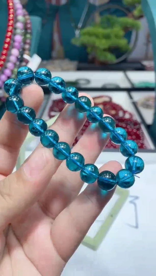 图片款  10mm蓝I碧单圈时尚百搭