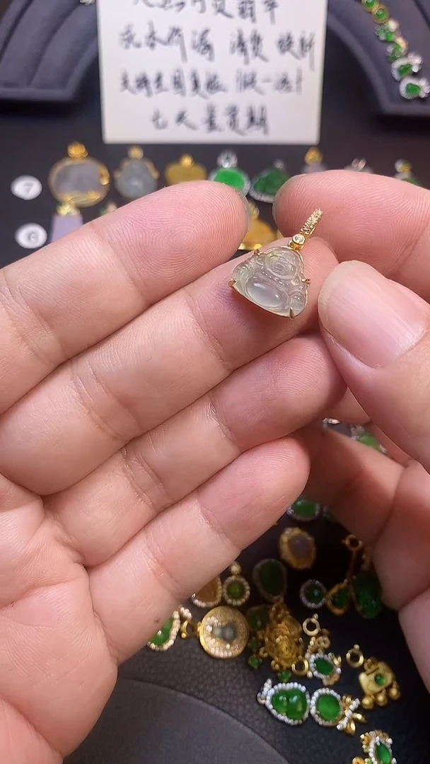 吊坠(不含链)银S925镶嵌翡翠1