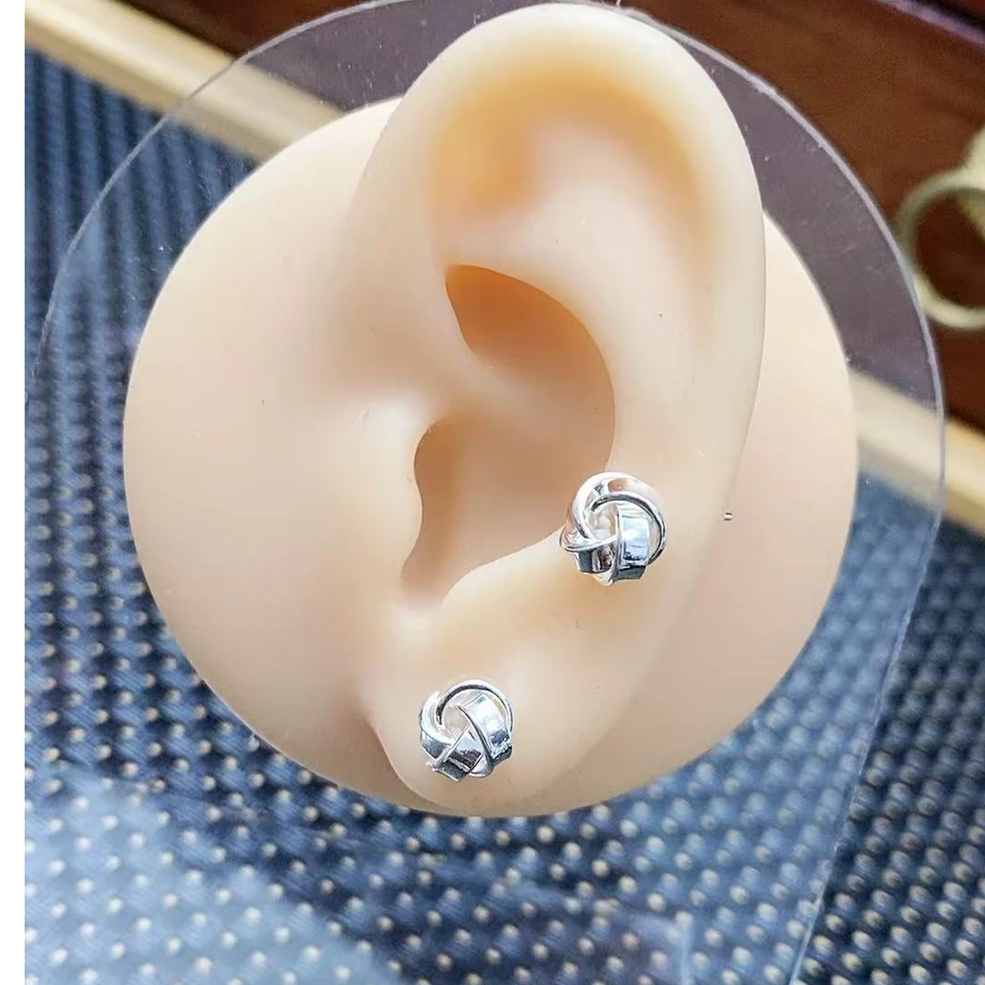 足银珐琅银制品 【清仓专属】轻职风女原创设计缠绕同心结款式