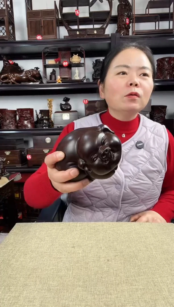 木老李红木工艺品大猪