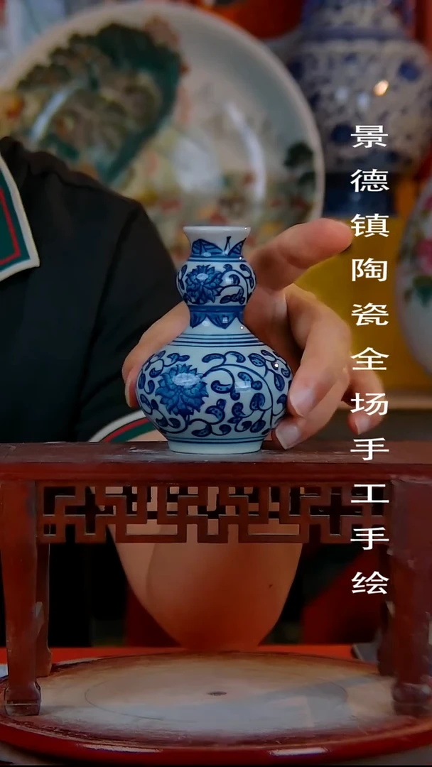 摆件手景德镇陶瓷 全场手工绘