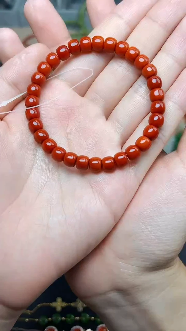 南红玛瑙手串未镶嵌 南红手串06