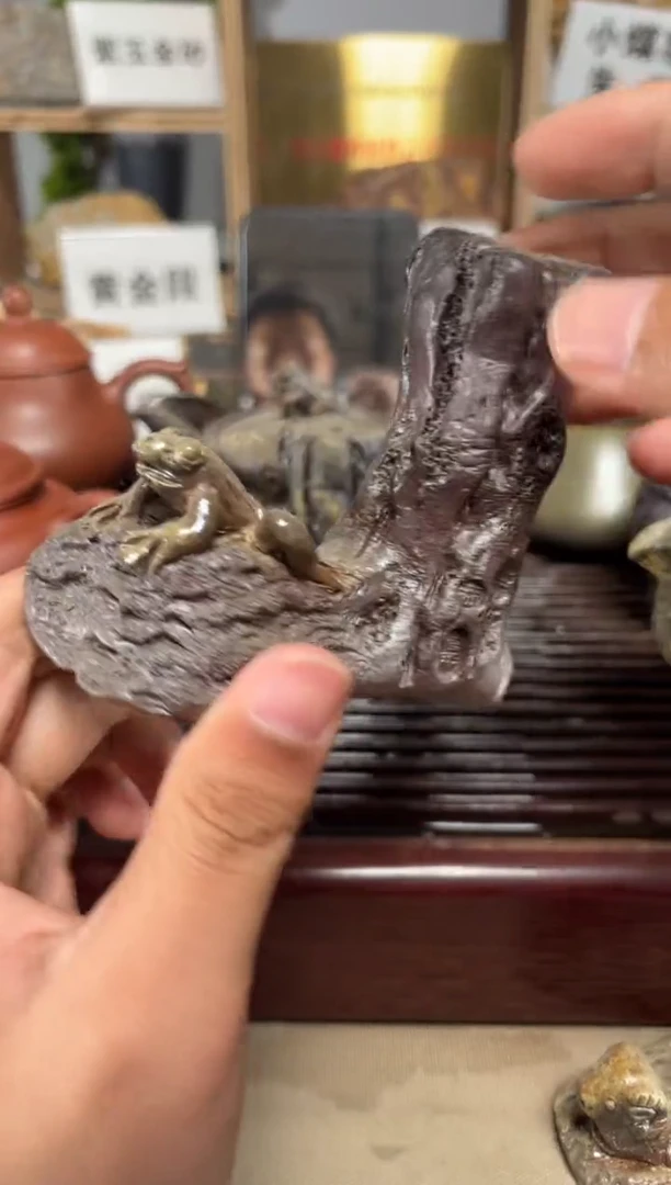 【闪购商品】紫砂茶壶柴烧小青蛙盖制