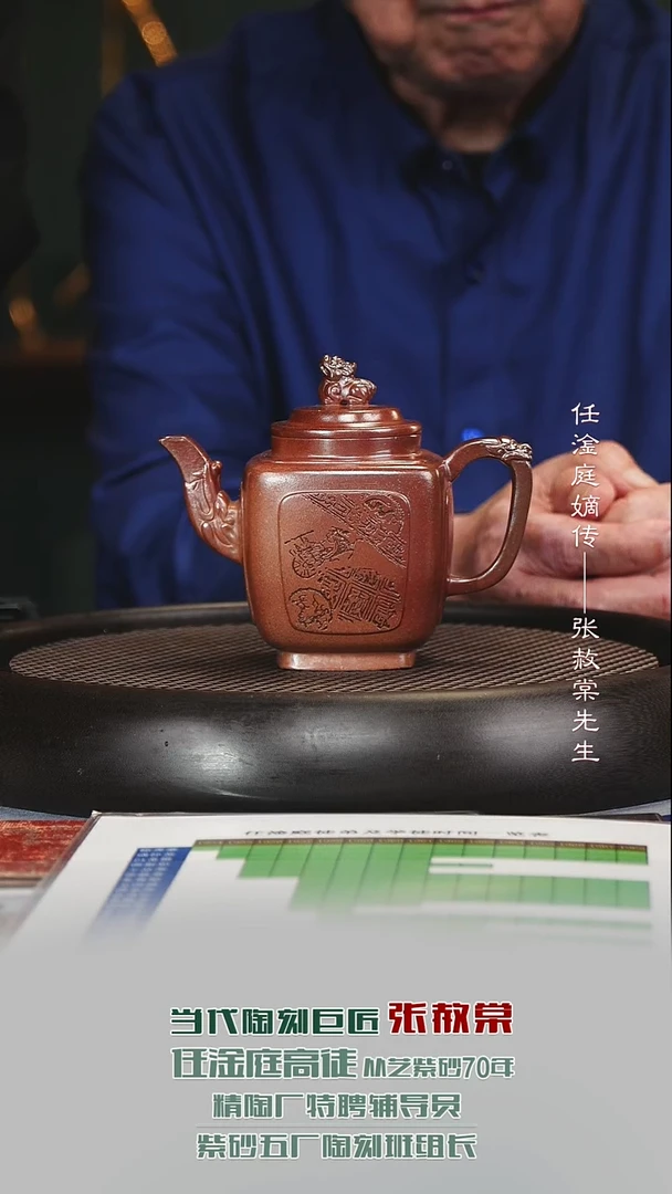 茶壶紫砂ZST42四方瑞兽龙窑一号280cc
