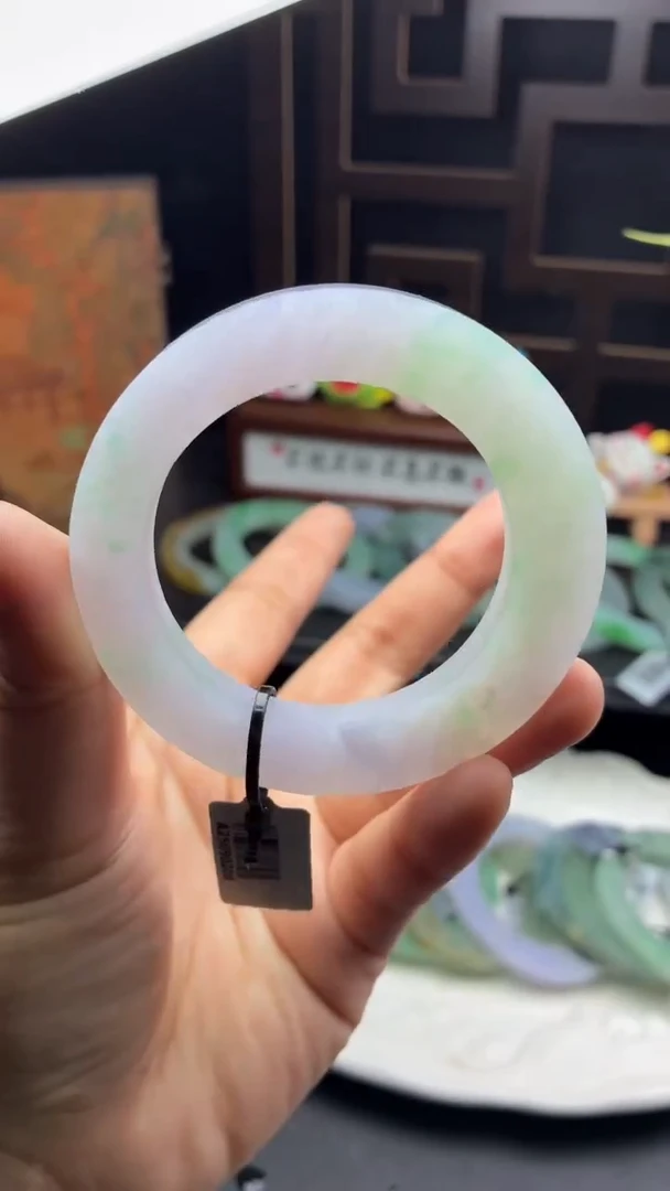 未镶嵌手镯定制翡翠上新冰冰胶胶特色美美镯48-56-44