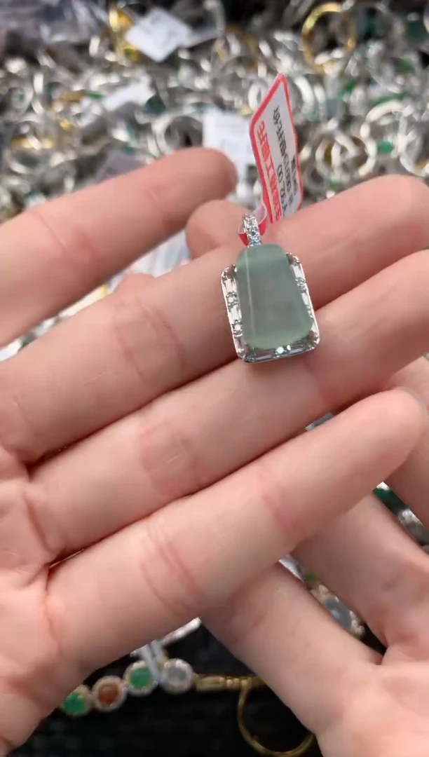 银S925镶嵌戒指翡翠333   3