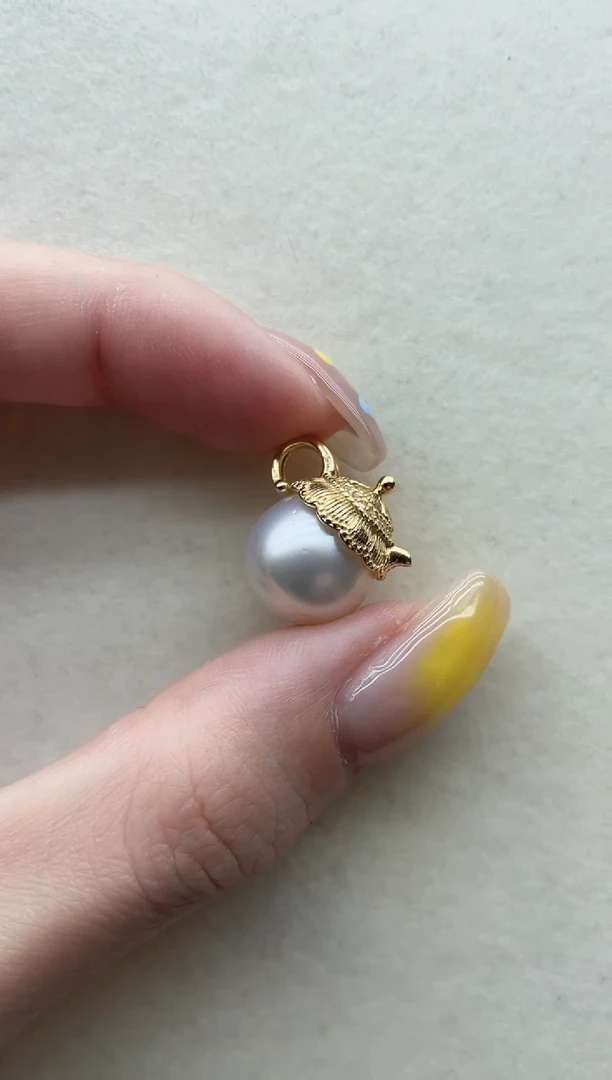 银S925镶嵌海水珍珠吊坠20