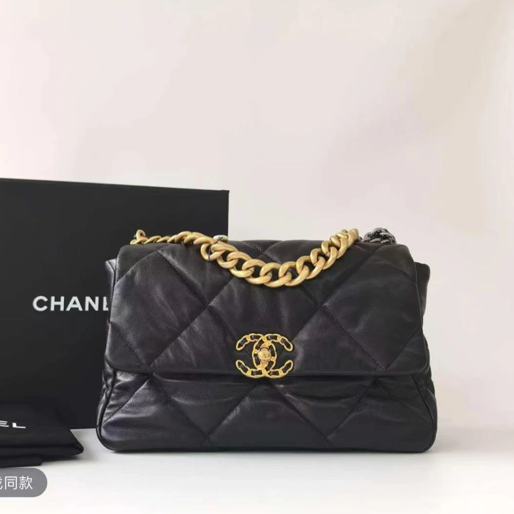 99新 Chanel/香奈儿 19bag黑色中号