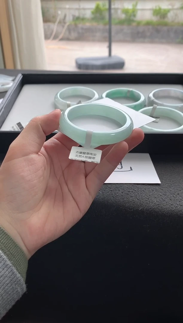 未镶嵌手镯翡翠53.8正圈Y4194买断