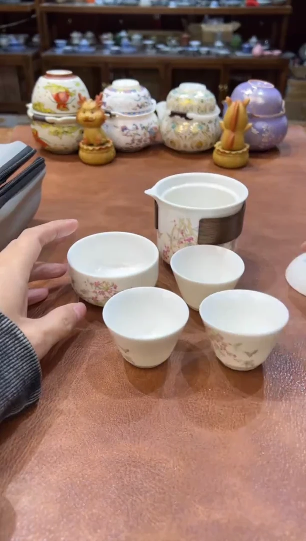 真的很便宜会开片的旅行茶具