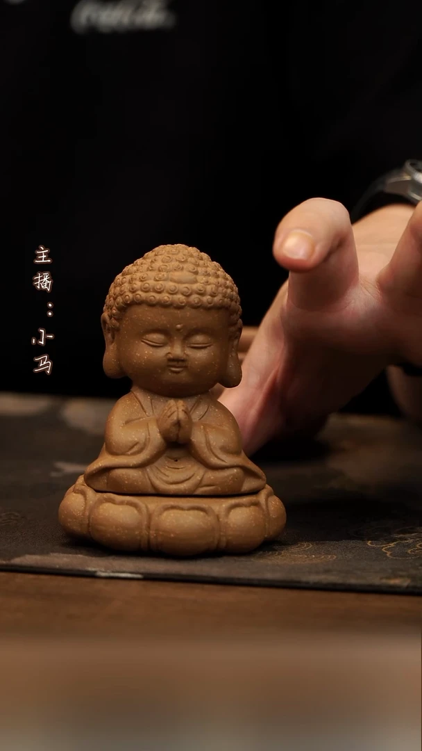 茶壶紫砂小沙弥   茶宠