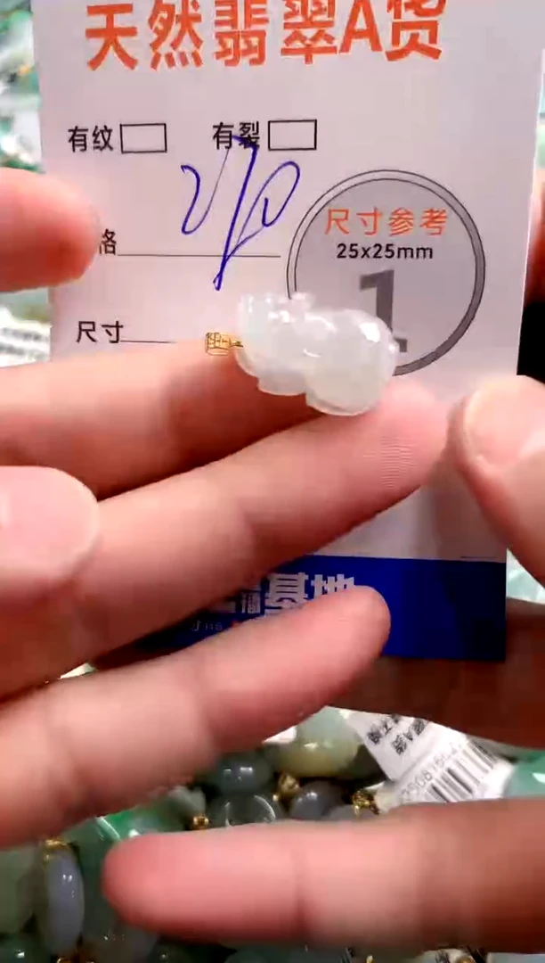 颈饰18K金镶嵌翡翠0752448008