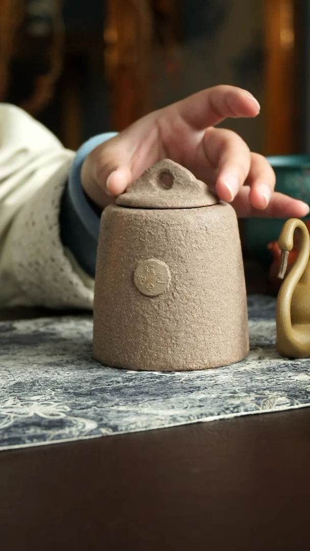茶杯紫砂14号 称心如意茶叶罐  宜兴紫砂原矿作品