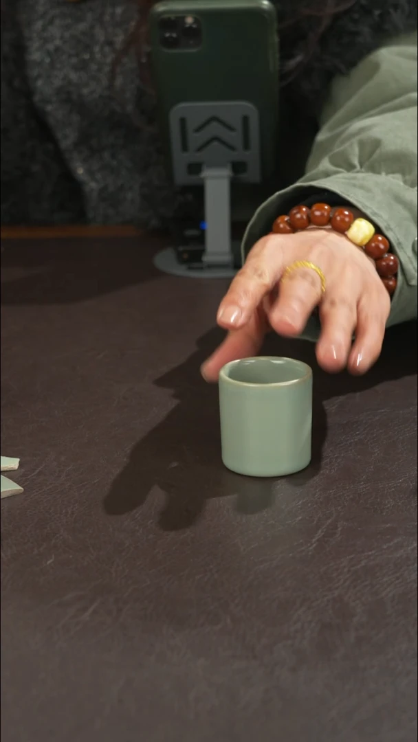 瓷宣宝汝瓷原矿原釉手工作品微瑕