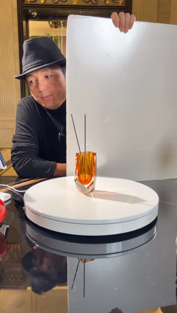 【闪购商品】摆件钻石切割茶金色小香薰瓶