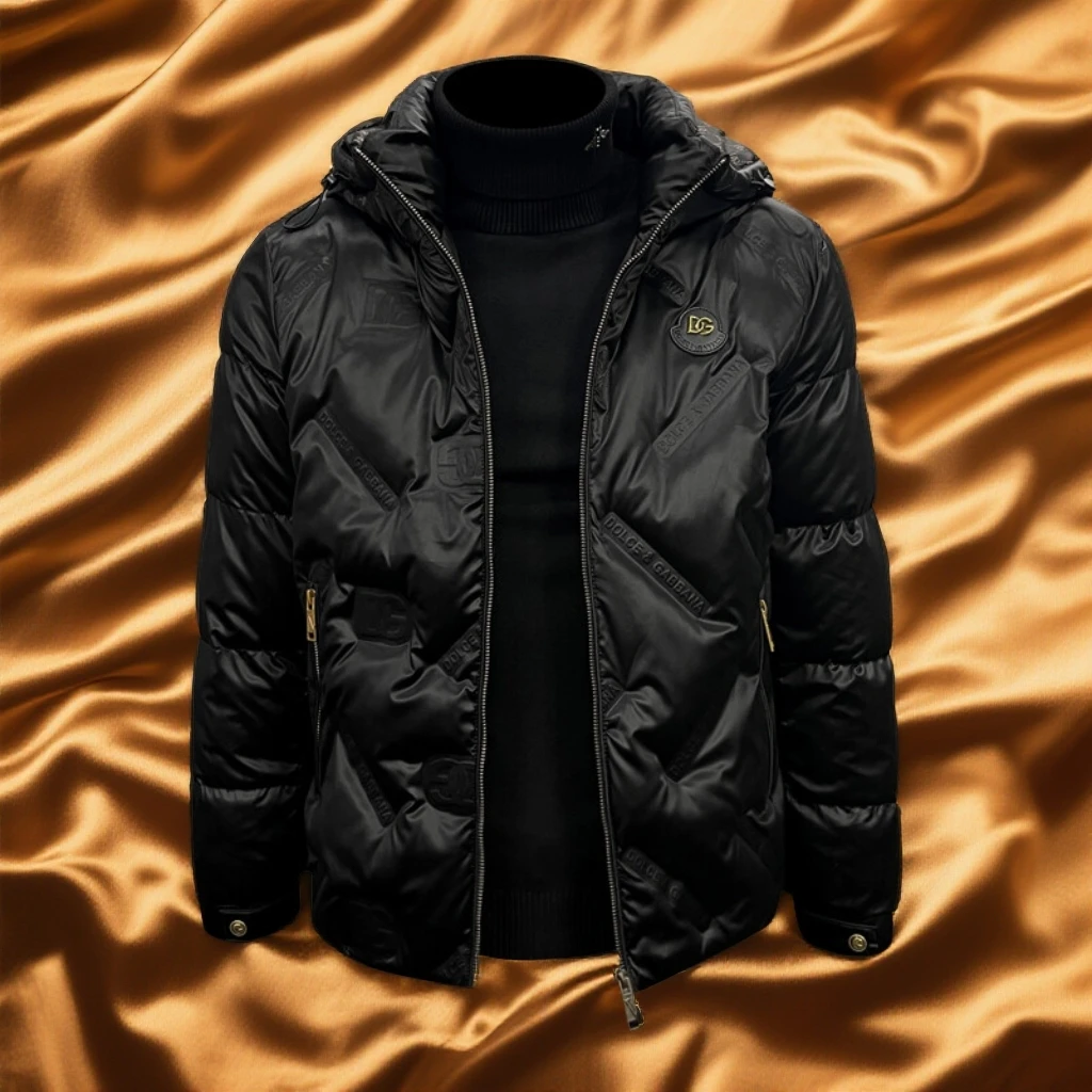 维斯克纳时尚潮牌休闲男士潮流个性冬季新款连帽外套男士羽绒服潮