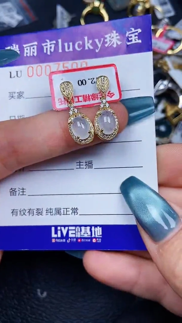 颈饰银S925镶嵌翡翠7500