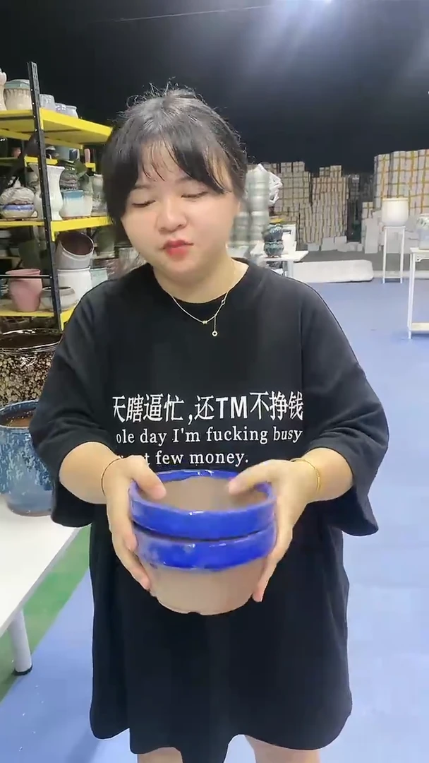 宜兴紫砂粗陶花盆