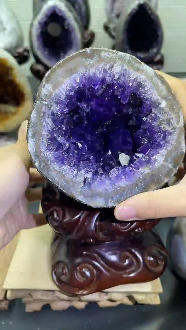 未镶嵌大型摆件（非配饰）紫晶656号钱袋子