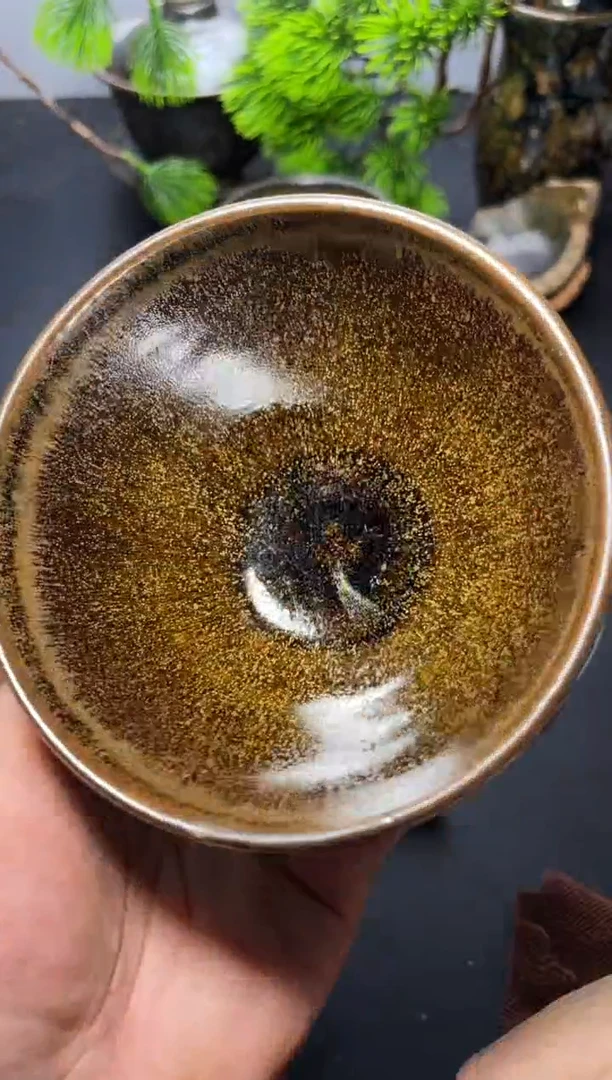 茶盏167（微瑕）叶紫建盏