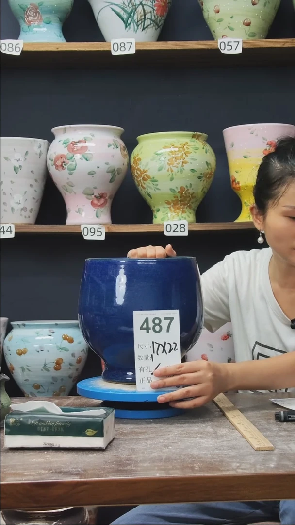 摆件景德镇花盆默认微瑕487微瑕
