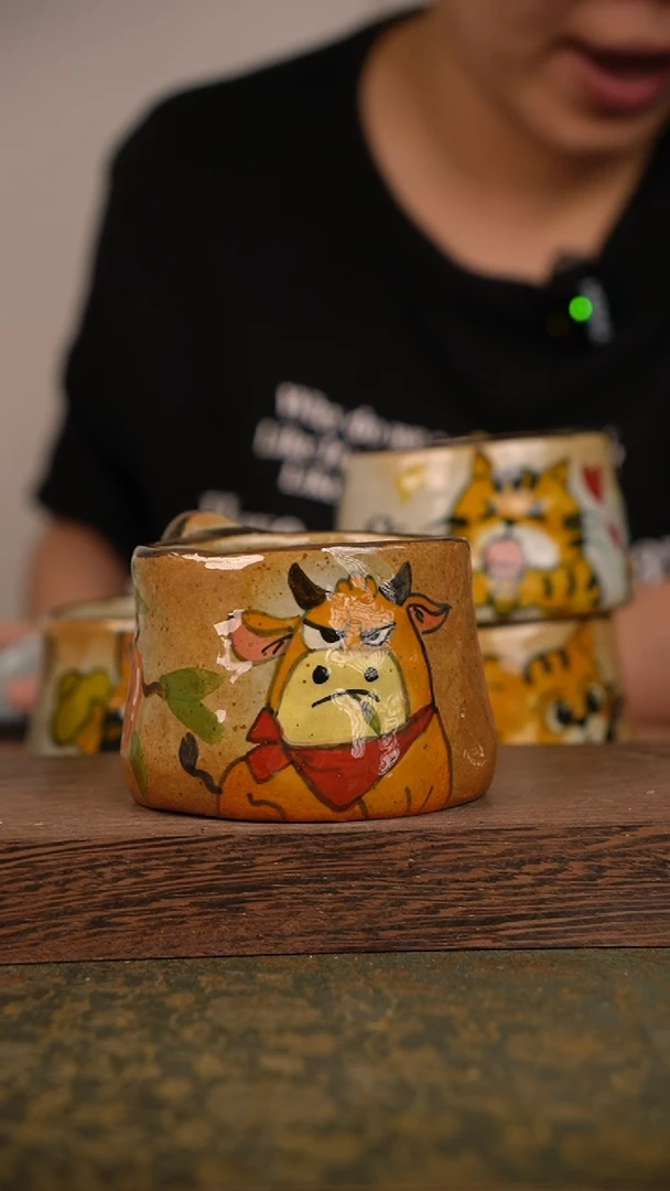 摆件泥垚手作 景德镇手工手绘器物