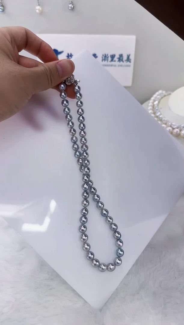 未镶嵌海水珍珠DA海水珍珠串链8-9 y511