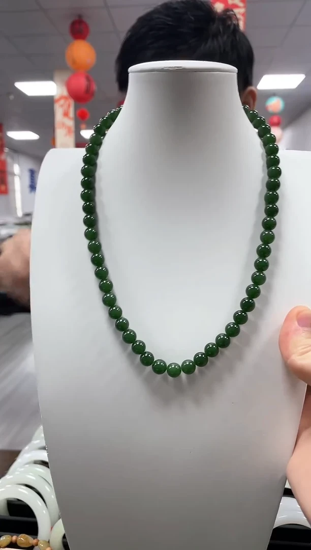 【闪购商品】和田玉颈饰未镶嵌高品碧玉美人链卡7-*8项链一条