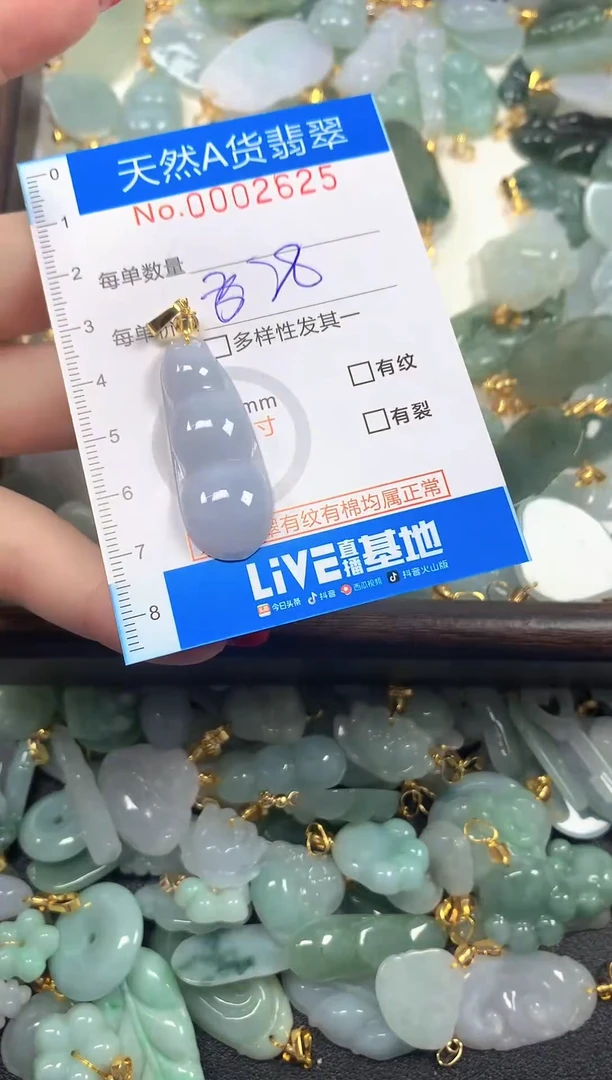 颈饰未镶嵌翡翠净货挂件-2625