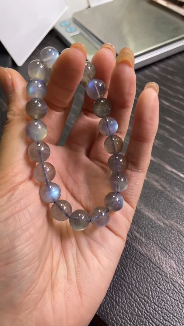 手链10±/x-981未镶嵌拉长石灰月光