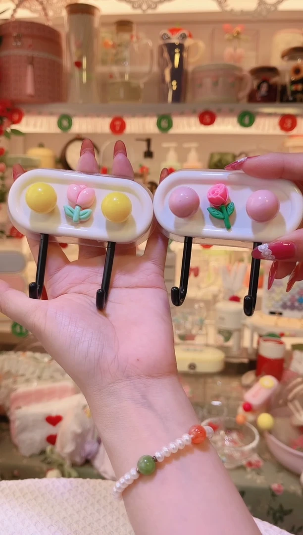 双头挂钩粉黄——手工制作品质好！