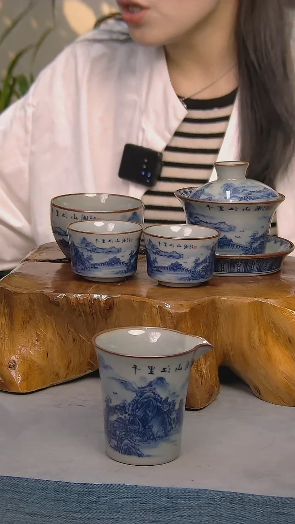简装家用款5件套 老陶泥开片纹陶瓷茶具
