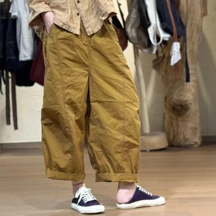 忆古朴拙工装休闲多压线八分裤250514