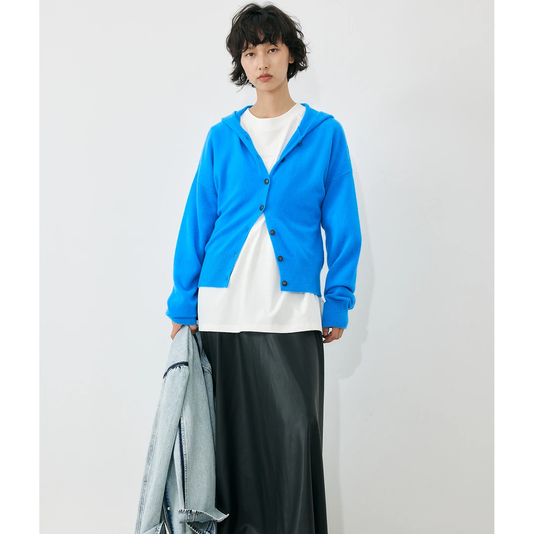 ANNAMOOER · 设计师品牌纯色连帽毛衣开衫 AM71Z31 32