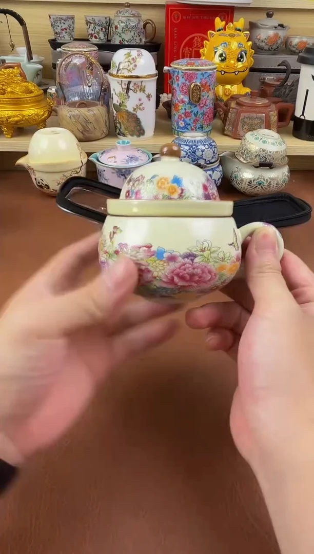 陶瓷茶具摆件旅行套组