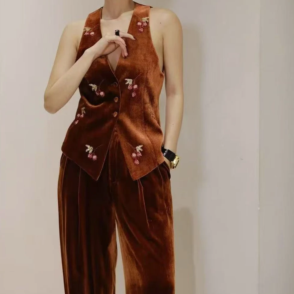 【张羽推荐】LAMAISON JADE 玉琼25 春红棕色荔枝马甲