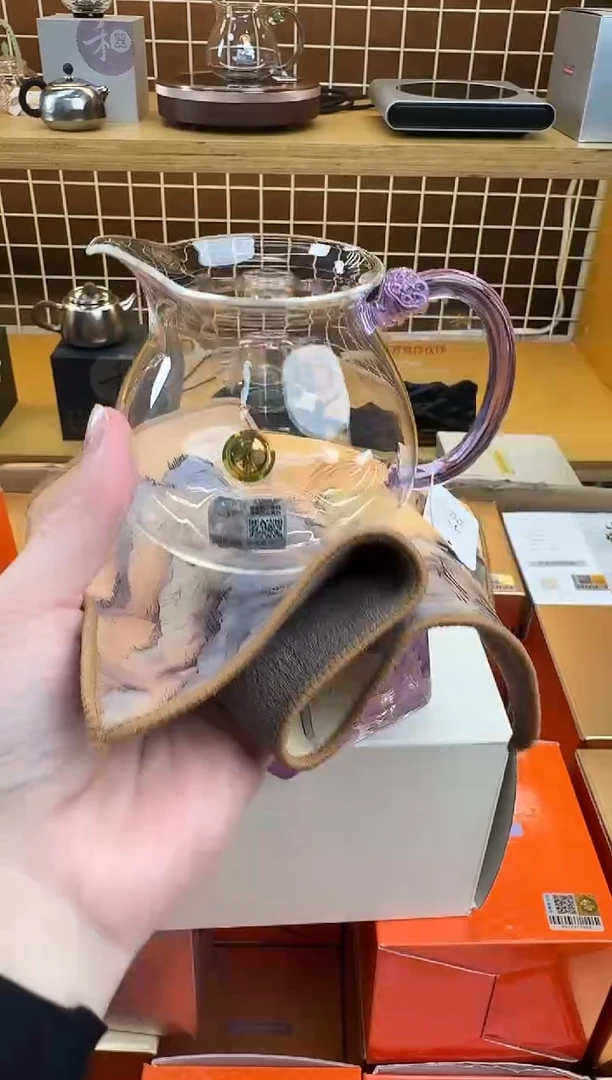 @@禾器晶彩浮莲浅紫色+茶巾千里江山