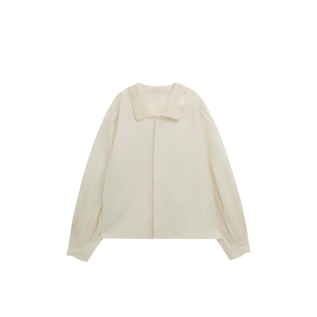 oajer鸥欧纪儿旗舰女装店同款法式文艺气质长袖衬衫设计小众上衣