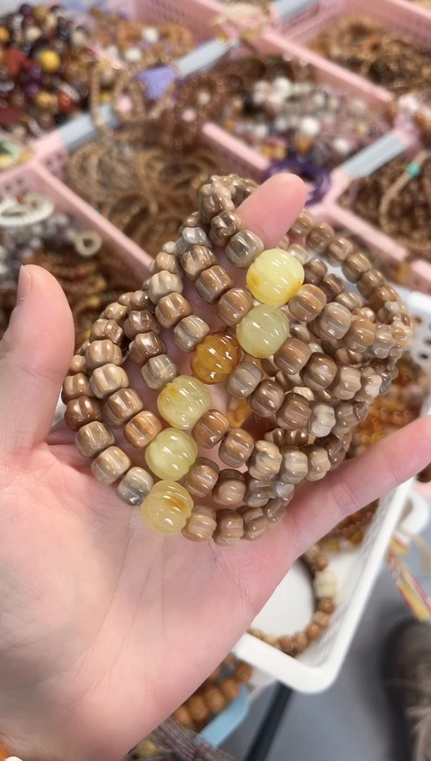 手串库克库克妖花楼兰南瓜手串10mm 多样性发货