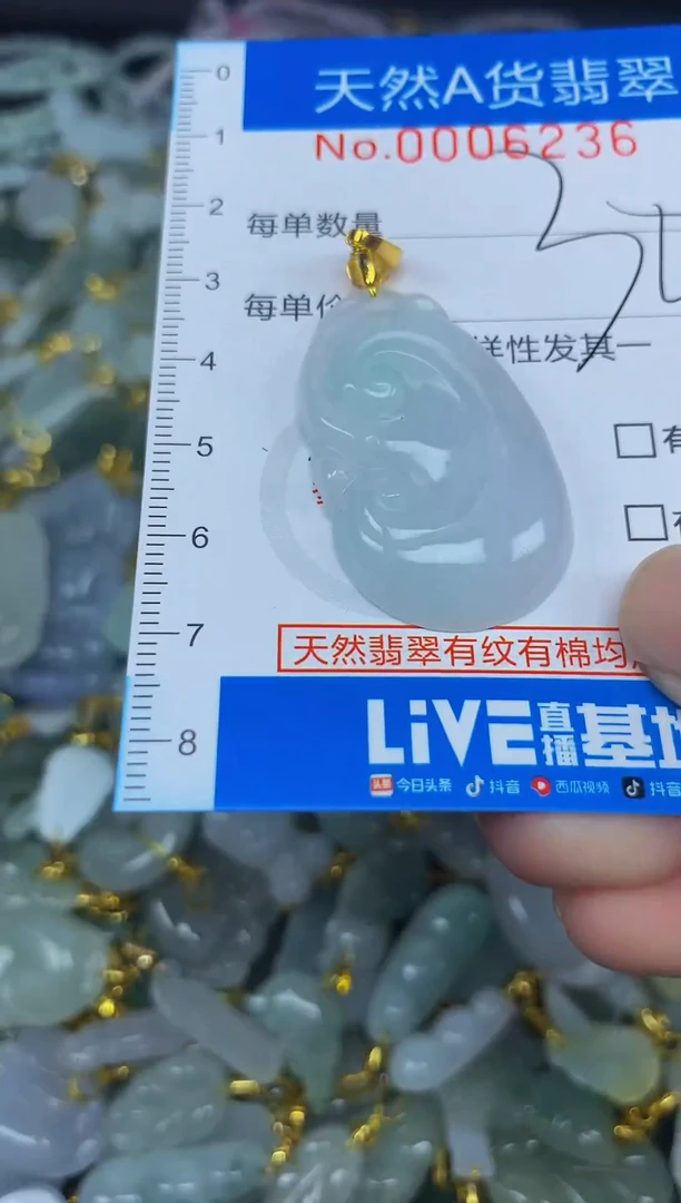 颈饰未镶嵌翡翠净货挂件-6236